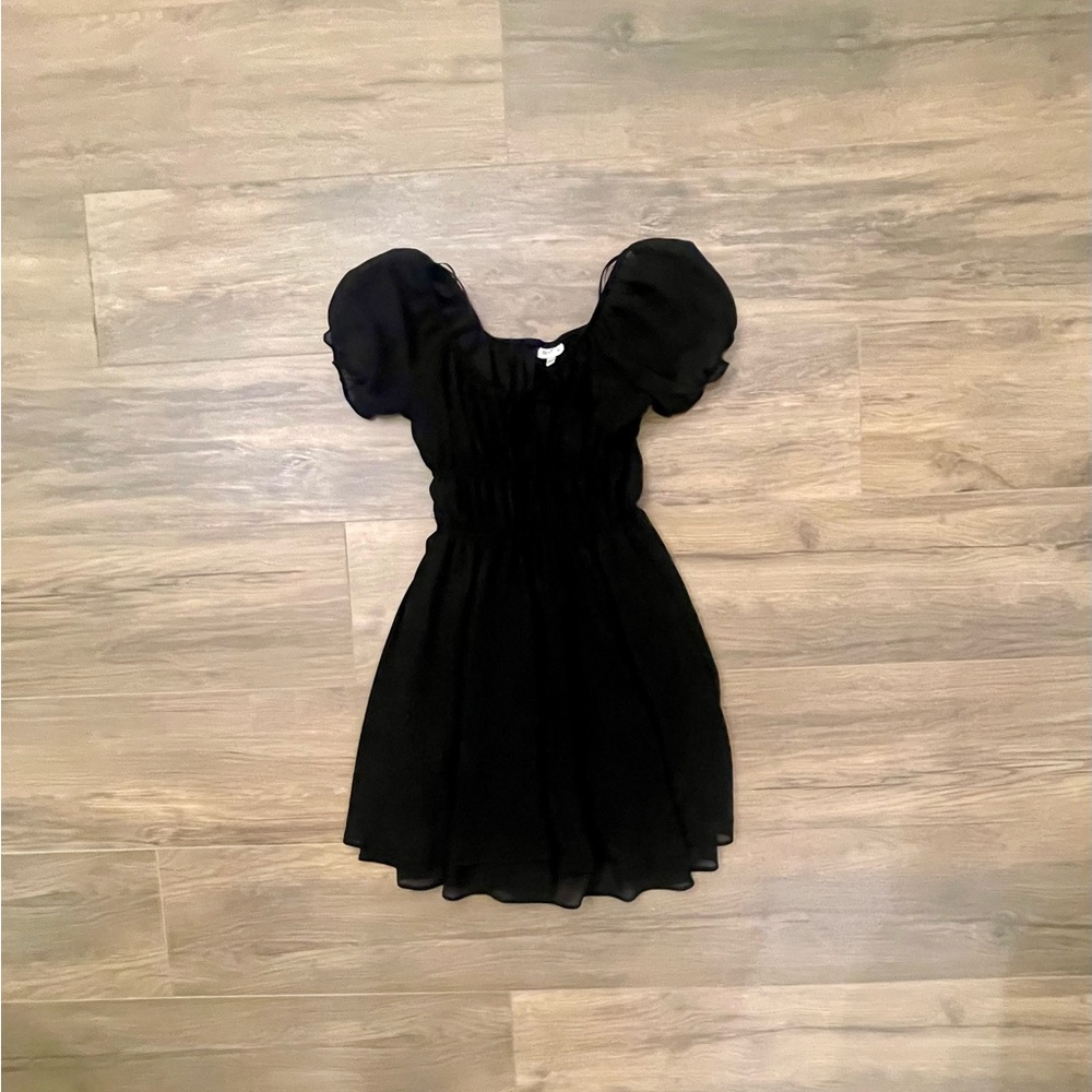 Black Dress with Sheer Details